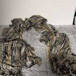 Charming Charlie Lightweight Ruffled Fringe Wrap or Scarf